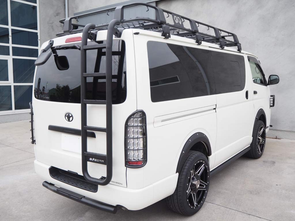 Amazon | GI☆GEAR 一体式 HULK リアラダー/はしご HIACE