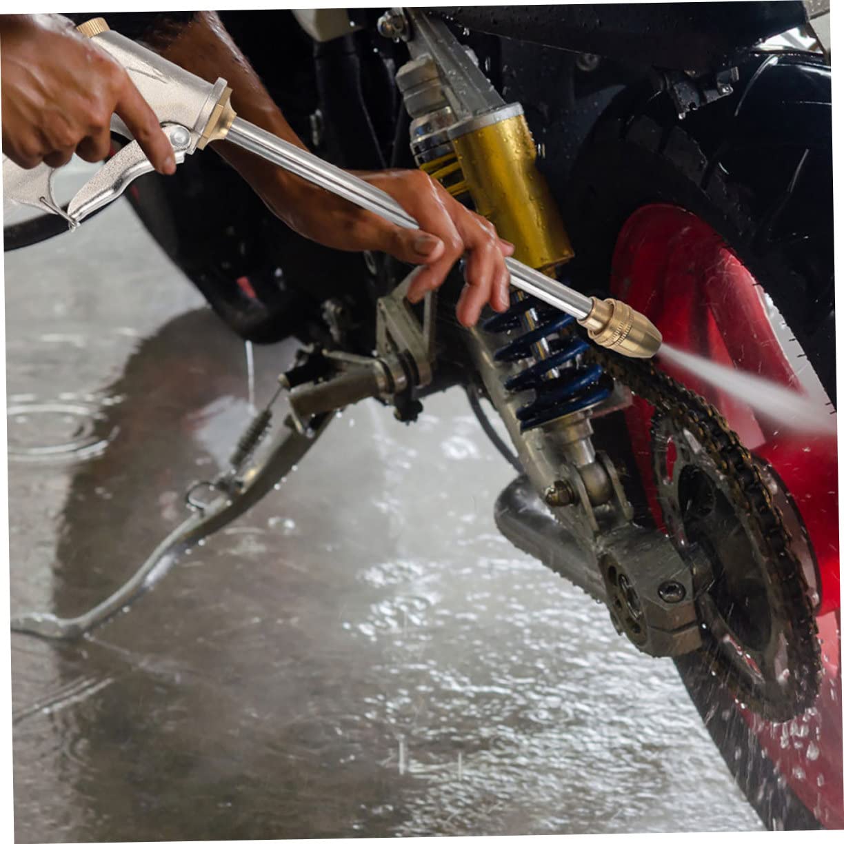 BESPORTBLE 2pezzi Ugello Per Irrigazione Manuale Ugello Ad Alta Pressione Per Lavaggio Auto e Giardinaggio Compatibile Con Vari Tubo Resistente Alla e Alla Corrosione Manico Ergonomico Per