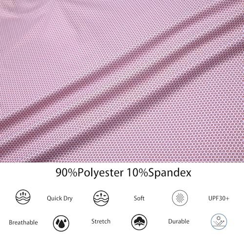 Alex Vando Mens Golf Shirt Moisture Wicking Classic Print Golf Shirts for Men
