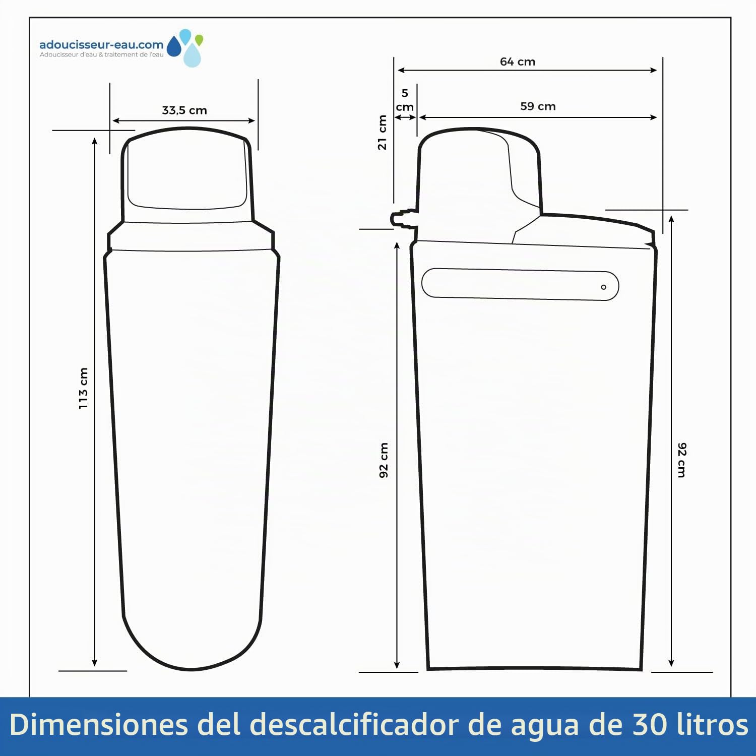 Descalcificador 30l Toodo Fleck 5800 Sxt Volumétrico Con Kit De Instalación Descalcificador De Agua Domestico