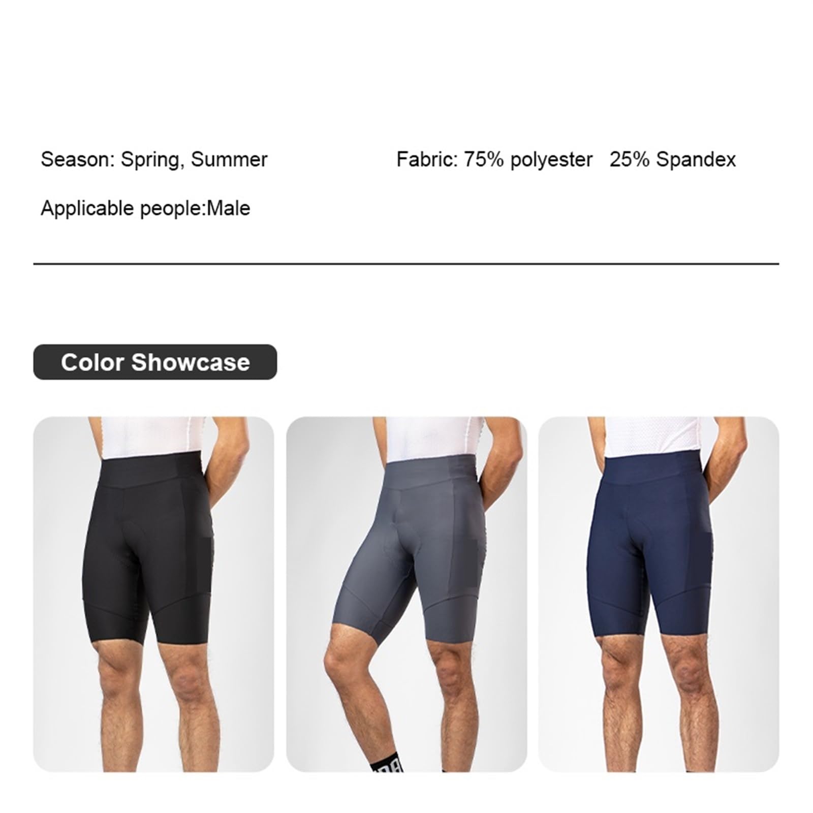 Fahrradhose Herren-Radhose, atmungsaktiv, 3D-gepolstert, mit Schwamm, stoßfest, Radsport-Shorts for Herren(Blue,XXXL)