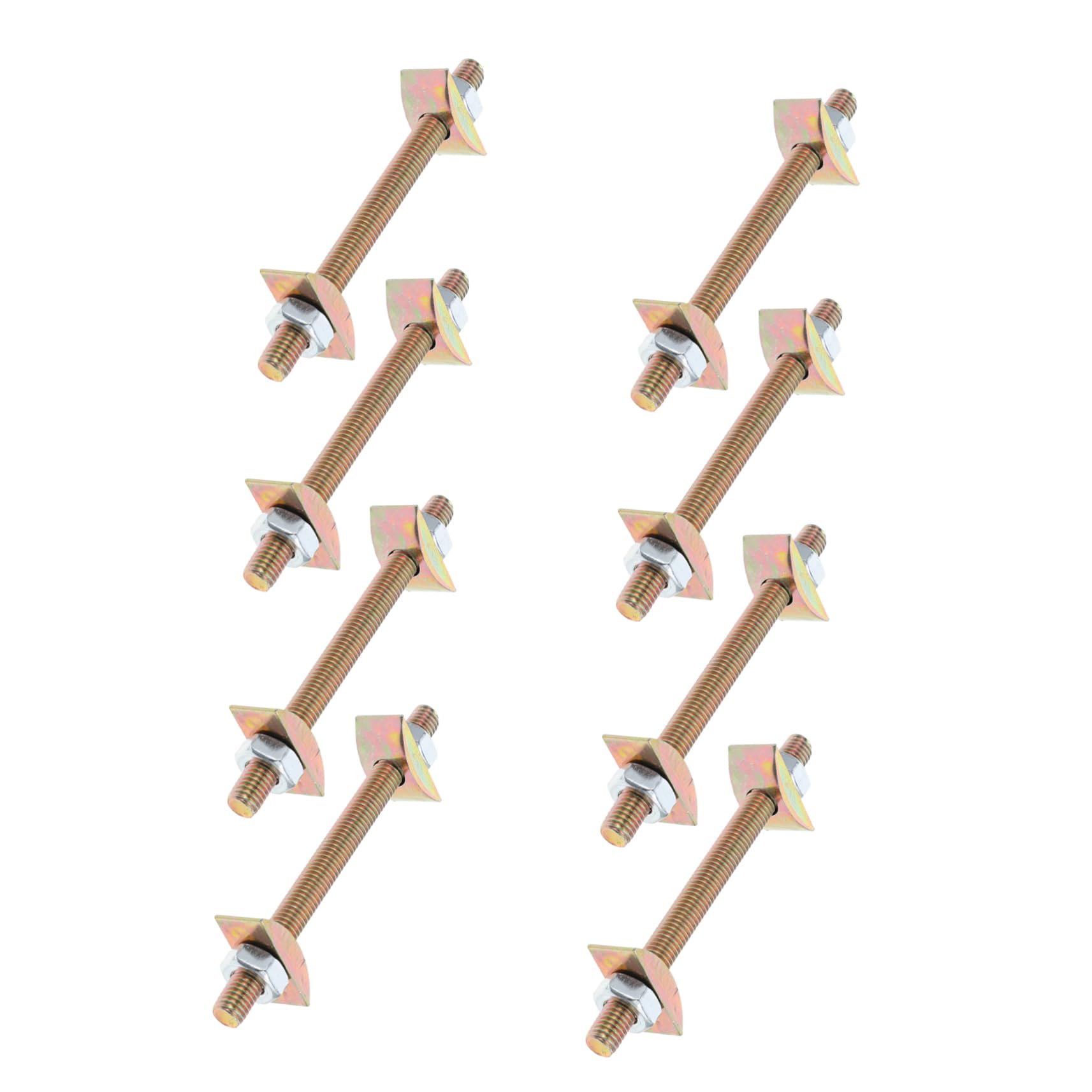 OKUMEYR 8Pcs Stainless Steel Bed Connectors for Furniture Assembly Design for Enhanced Stability and Versatile Application Home Settings