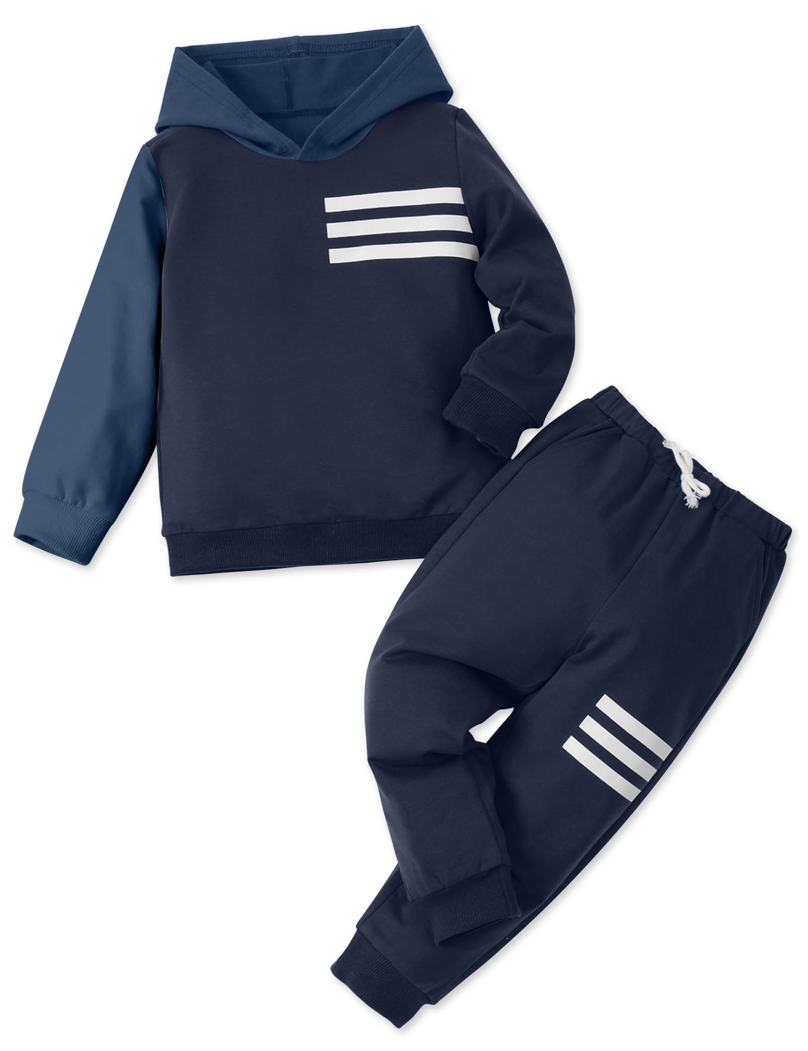 Toddler Boy Clothes Long Sleeve Hoodie Sweatsuits Tops and Pants 2Pcs Boys Fall Winter Outfits Set