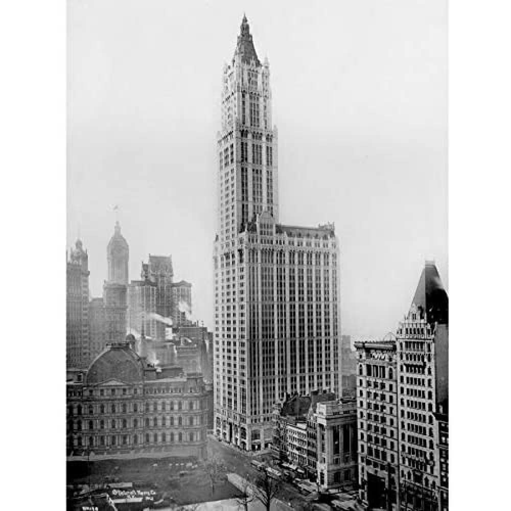Artery8 New York City Woolworth Building 1915 Vintage Photo Unframed Wall Art Print Poster Home Decor Premium