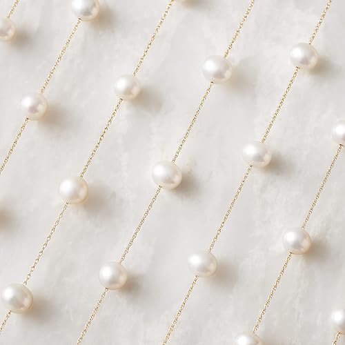 Miniatura 4 de Ross-Simons 6-6.5mm Cultured Pearl Station Necklace
