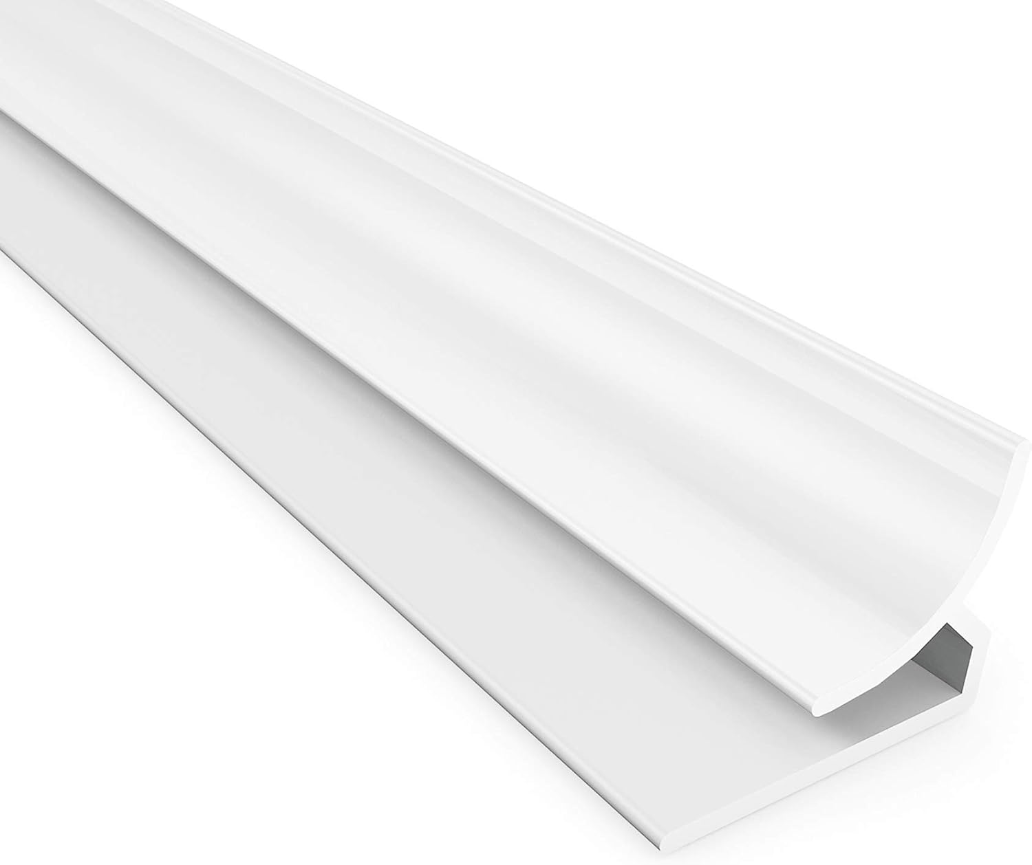 FASÄDE 47 in. Decorative Vinyl Large Profile Inside Corner Trim Matte White (5 Pack)