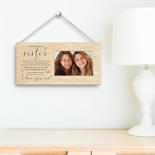 Miniatura 2 de Marco de fotos de madera para regalo de cumpleaños para hermana, regalos de amistad para mujeres, amigas, hermanas, marco de fotos de madera,