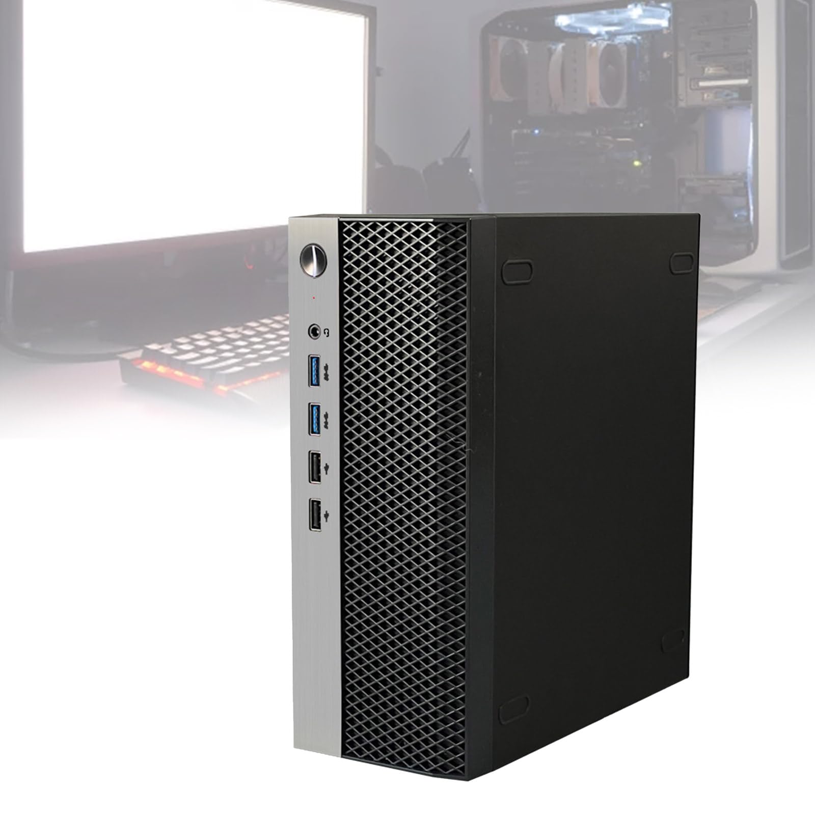 Portatile resistente della costruzione d'acciaio della cassa del computer di ITX miniatura per il caso di fattore di forma piccolo delle postazioni di lavoro