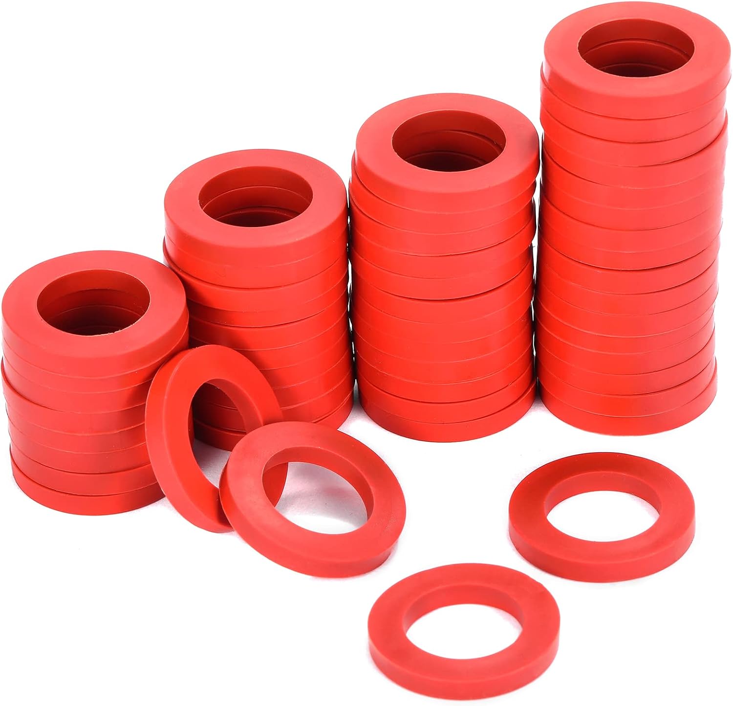 Sanpaint 40 Pieces Garden Hose Washers Rubber Washers Seals, Fit All Standard 3/4" Garden Shower Hose and Water Faucet Fittings