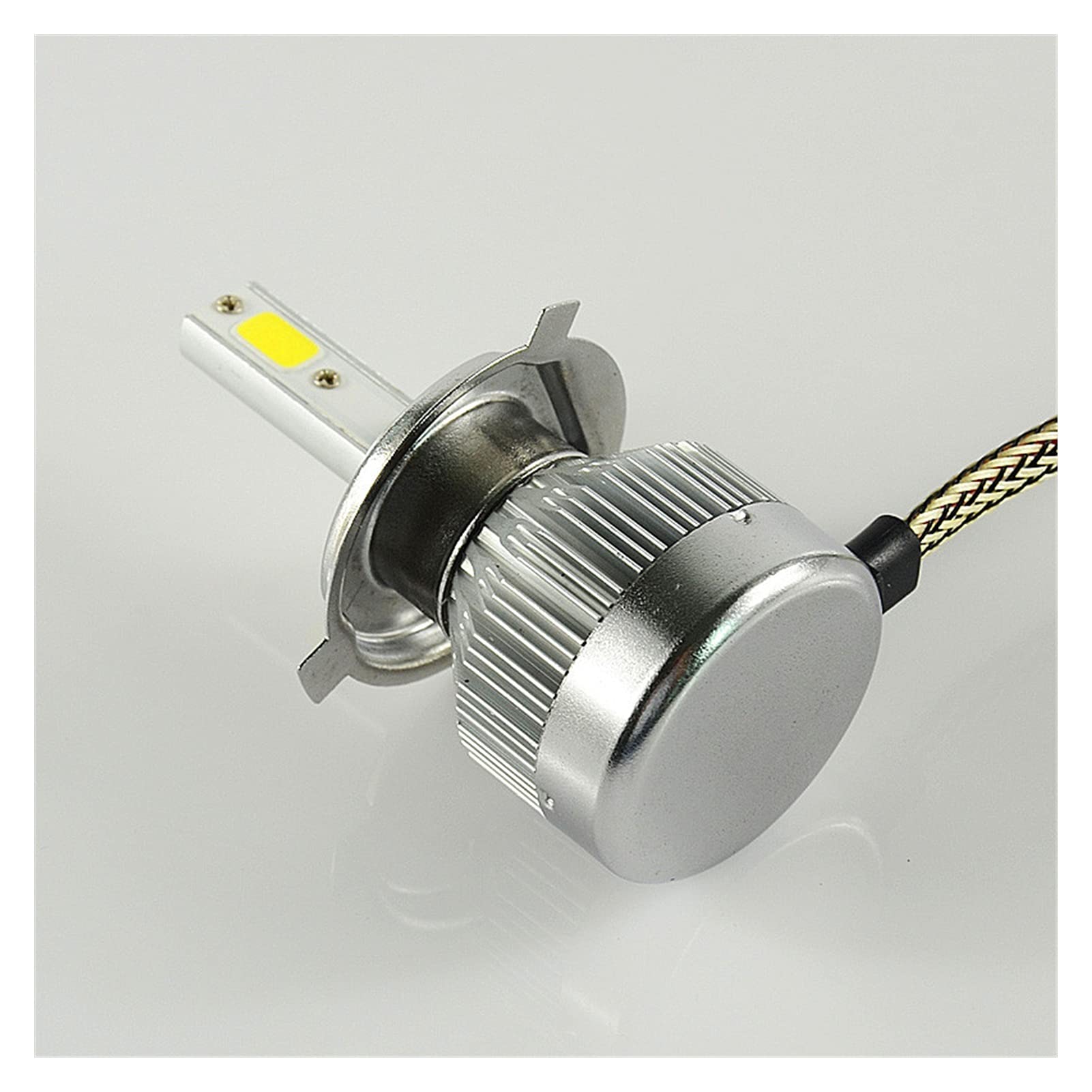 fari a LED 2 PCS LED Auto Automobile Faro Anteriore Fendinebbia fendinebbia Kit di conversione H4 Alta e Bassa Lampadina H/L Alta e Bassa Bulb 6000K 60W 6000LM Lampadina a LED