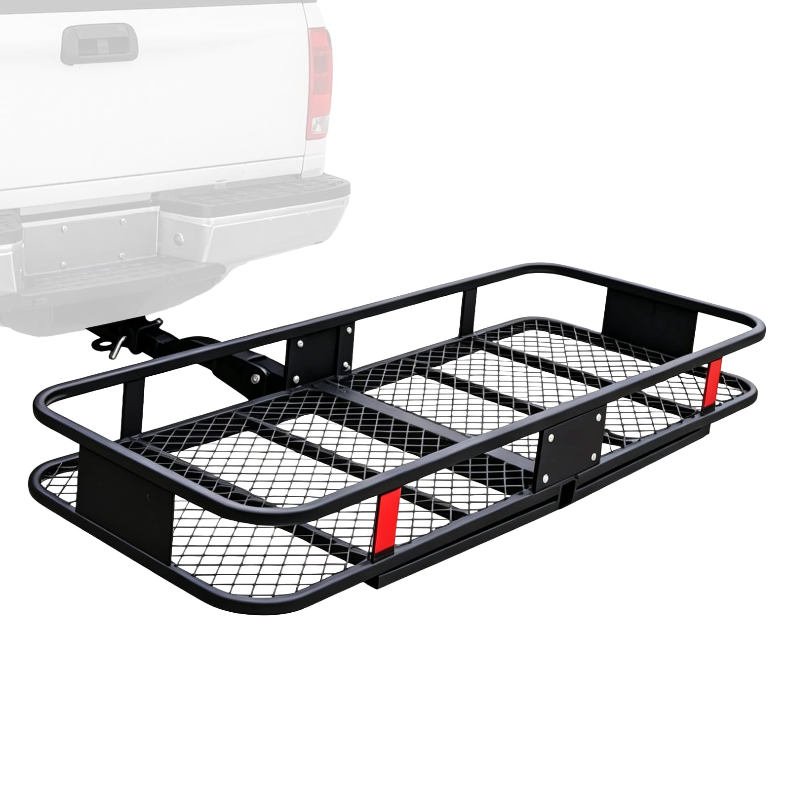 Portaequipajes trasero para enganche de remolque, cesta portaequipaje para enganche de remolque, adecuado para enganche de remolque, se puede utilizar en ATV, coches, todoterrenos