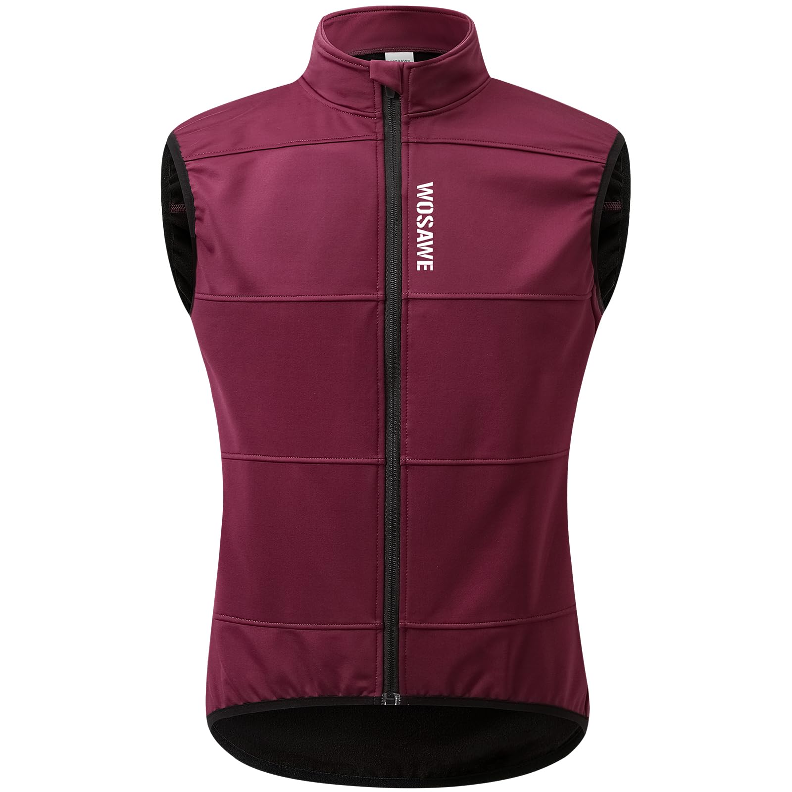 WOSAWE Homme Gilet de Cyclisme Coupe-Vent Softshell Thermique Respirant Veste de Vélo sans Manches pour Automne Hiver