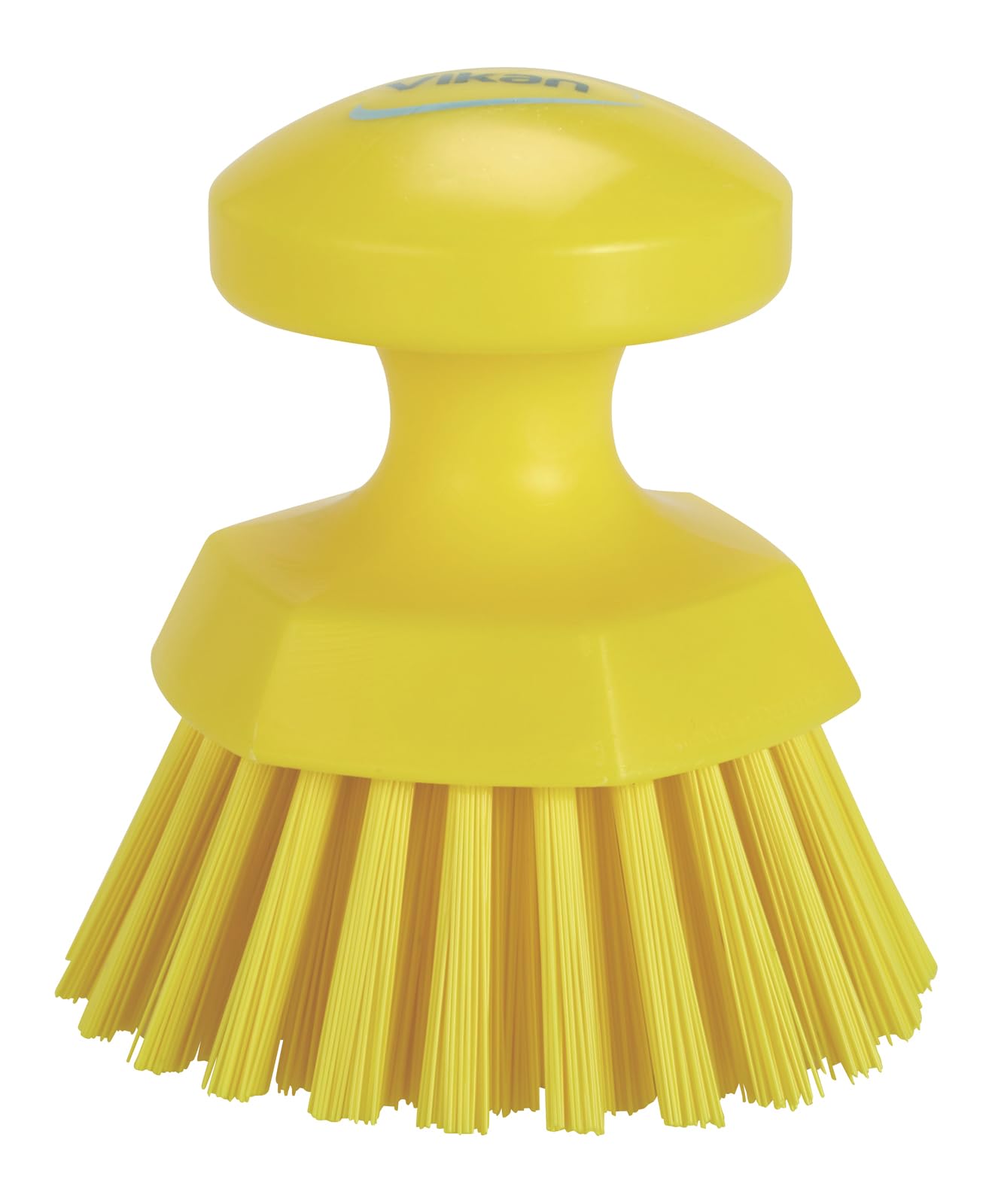 Vikan Round Hand Scrub/Keg Brush, 110 mm, Hard, Yellow