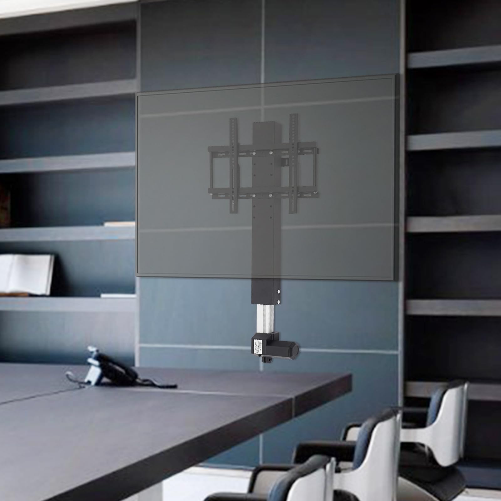 Soporte de pared para TV eléctrico, giratorio, con mando a distancia, soporte de pared para televisores, hasta 50 kg