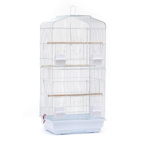Jaula para pájaros con Ruedas, diseño de casa Perchas Puertas bandejas excrementos extraíbles Metal Pet…