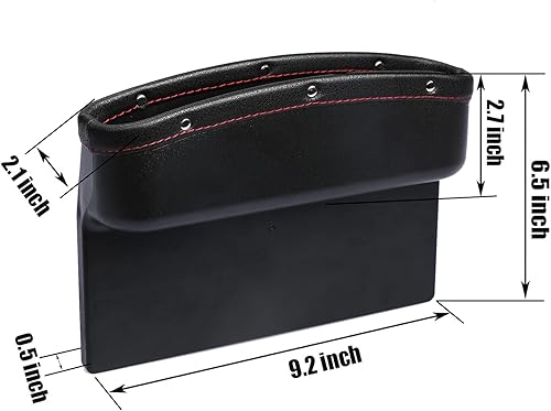 Miniatura 2 de Bolsillo organizador para colocar al costado del asiento de tu automóvil Hecho de cuero sintético 96 x 65 x 21 pulgadas Para guardar tu teléfono