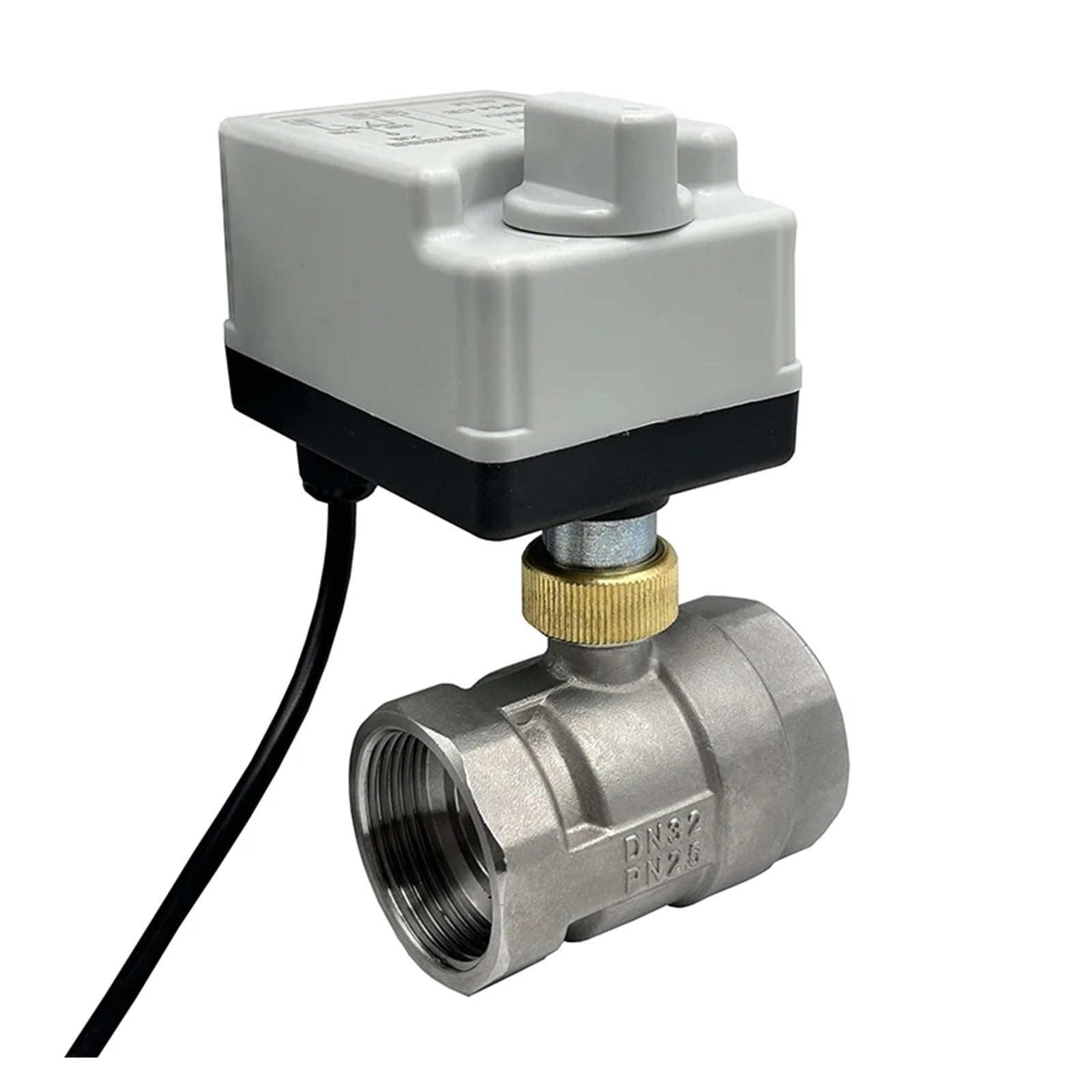 Healbyble Dn15 1/2" 3/4" 1" Stainless Steel Electric Ball Valve With Manual Switch 220V 12V Three Wire Two Point Control Motorized,Prevents Leaks(,220)