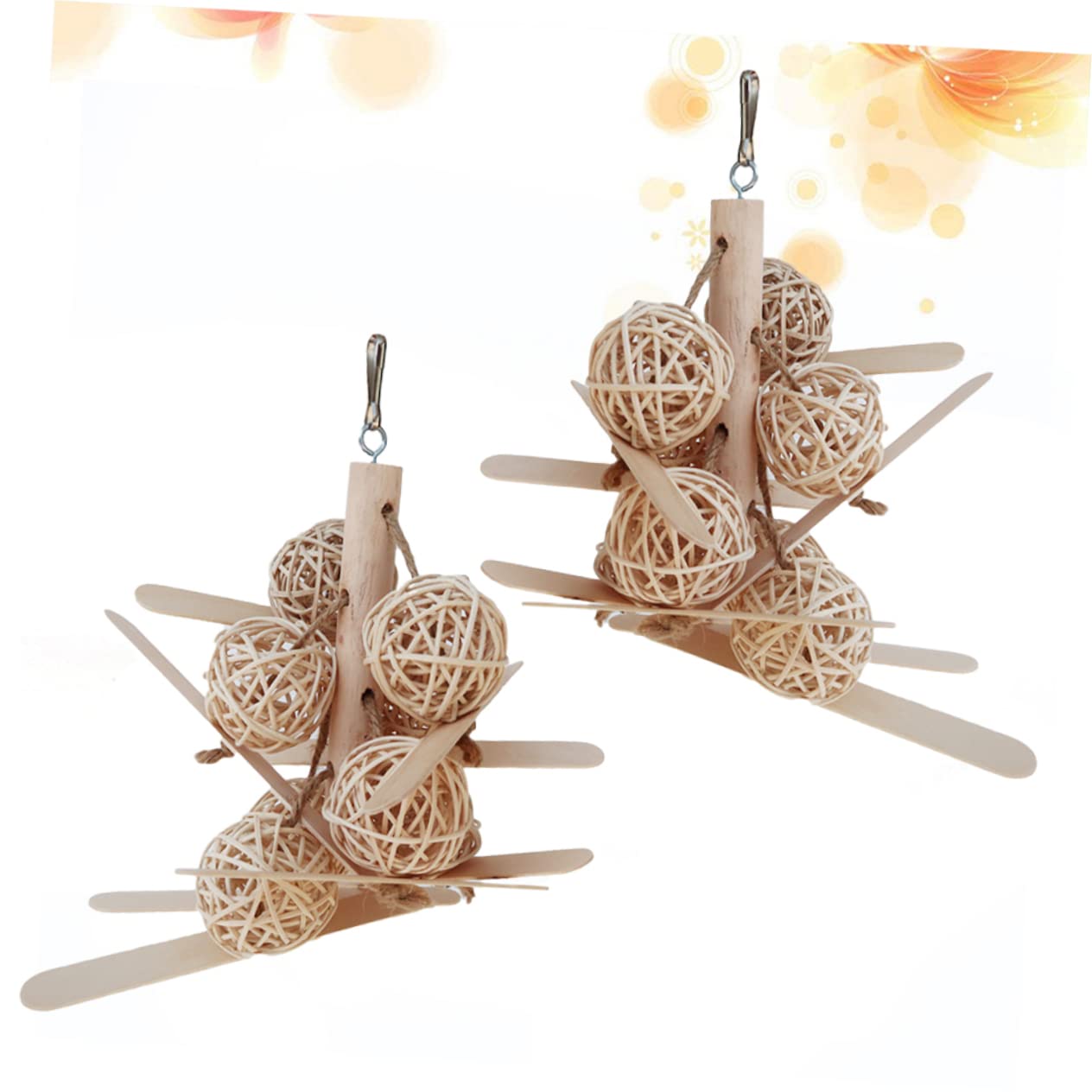 Toddmomy 4piezas Juguete De Madera para y Pájaros Escalera De Madera y Columpio Interactivo para Juguete De Masticar Natural y Actividad para Periquitos y
