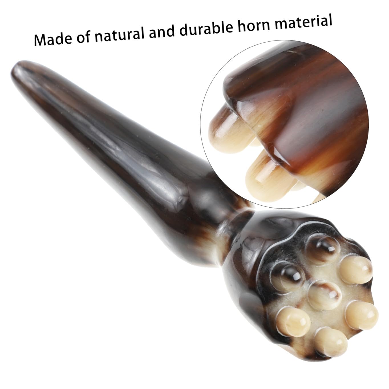 Gesichtsmassager Gua Sha aus Natürlichem Horn Kompakt für Entspannende Gesichtsmassage Muskelentspannung Augen und Körperanwendung Kompatibel mit Ölen und Seren