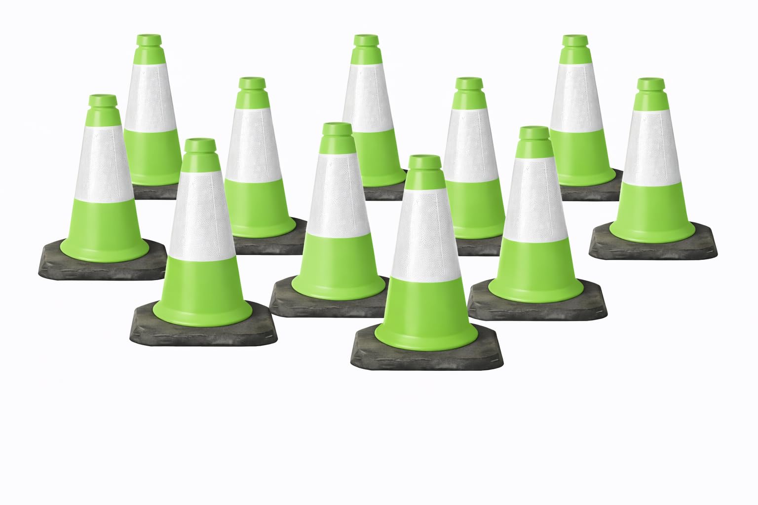 Pack of 12 Green cones 450mm