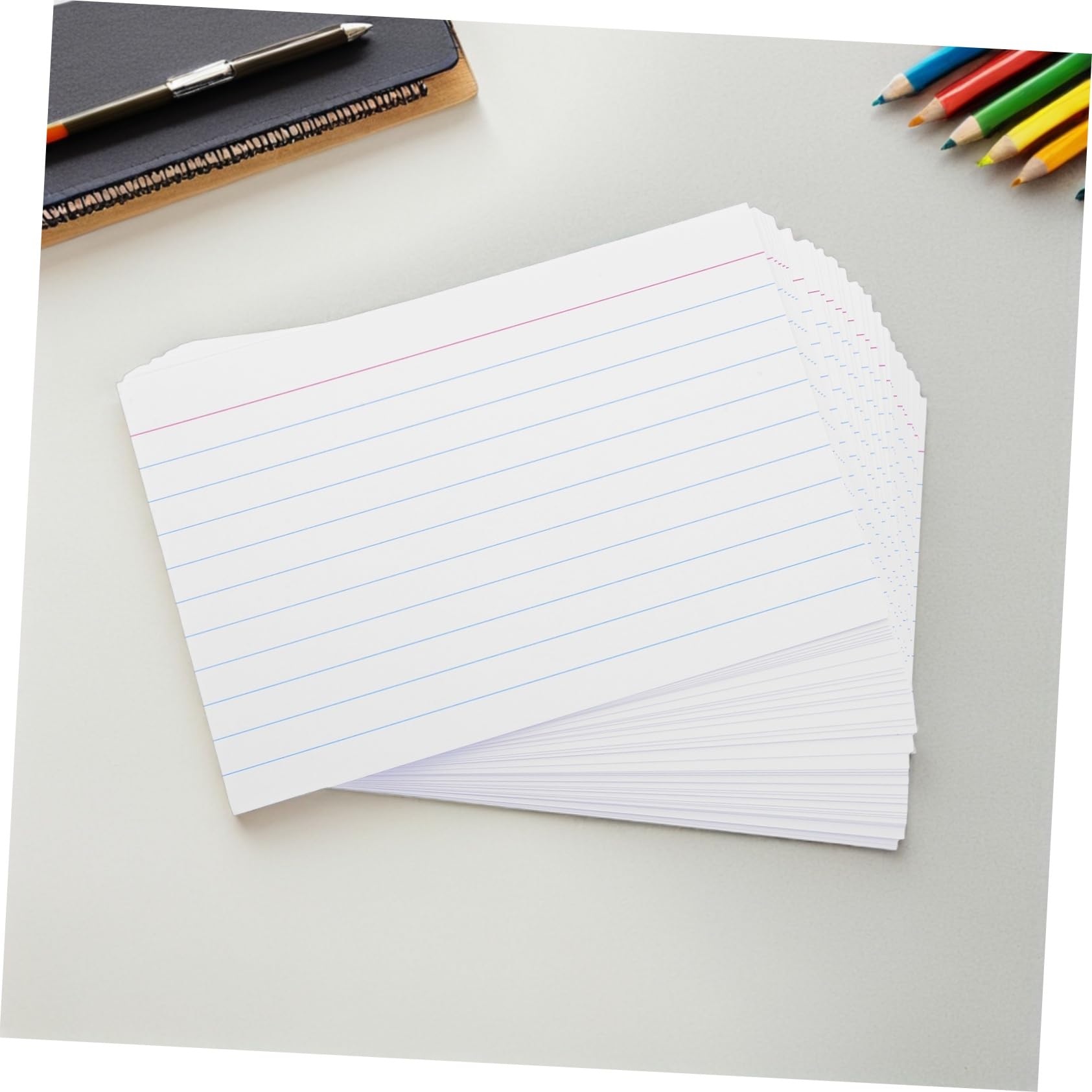 Linierte Karten 200 Stück Papier, Horizontal Liniertes Notizpapier