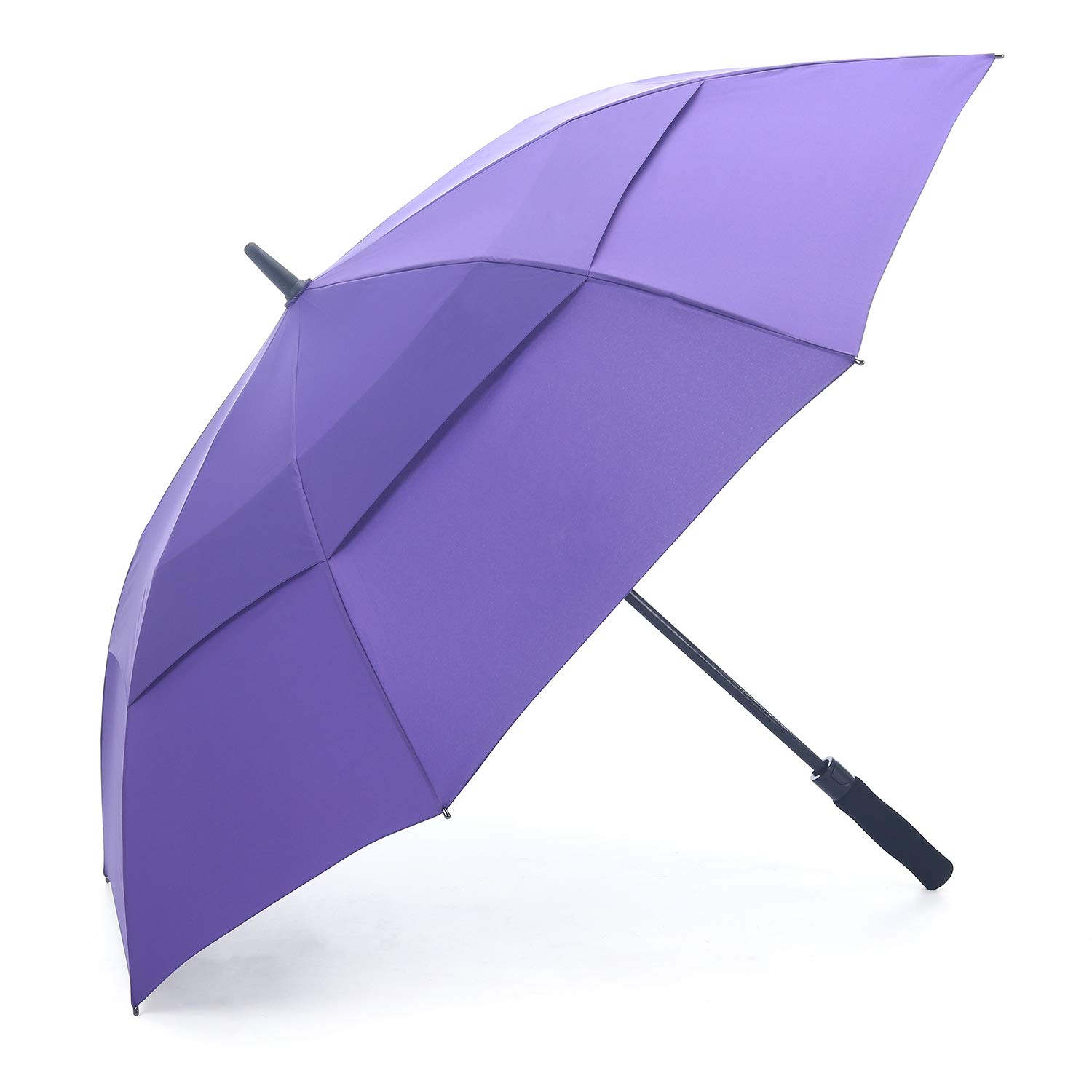 Rumbrella B: Purple Golf Umbrella Windproof Uv Umbrellas Large Upf 50+ Auto Open 55In (B: Purple)