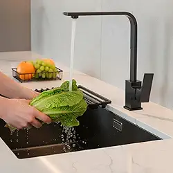 Torneira Super Luxo Cozinha Gourmet Slim Água Quente E Fria (Preto)