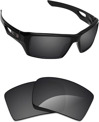 Alphax Stealth Black Polarized Replacement Lenses for Oakley Eyepatch 2 Sunglasses
