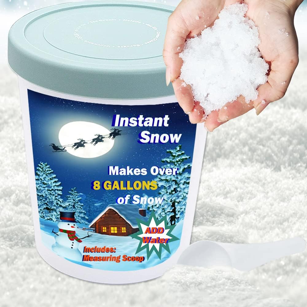 Ervige Instant Snow Makes 8 Gallons of Faux Artificial Snow for Christmas Tree Ervige Instant Snow Makes 8 Gallons of Faux Artificial Snow for Christmas Tree