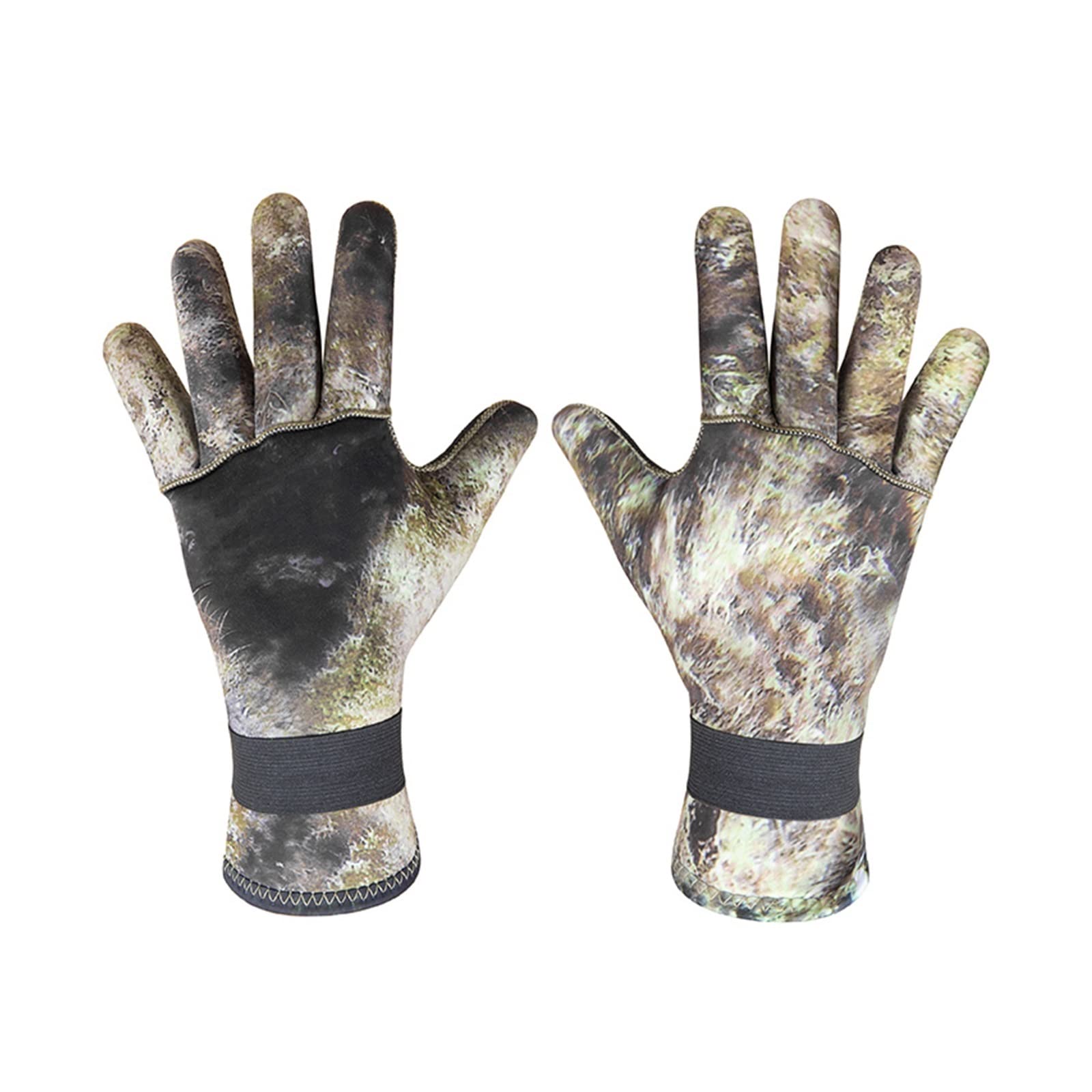 RęKawiczki Do Nurkowania Rękawice do nurkowania Camo 3mm z paskiem na klamrę rękawice do łowiectwa podwodnego do nurkowania z rurką wędkarstwo rękawice do sportów wodnych Szerokie(XL)