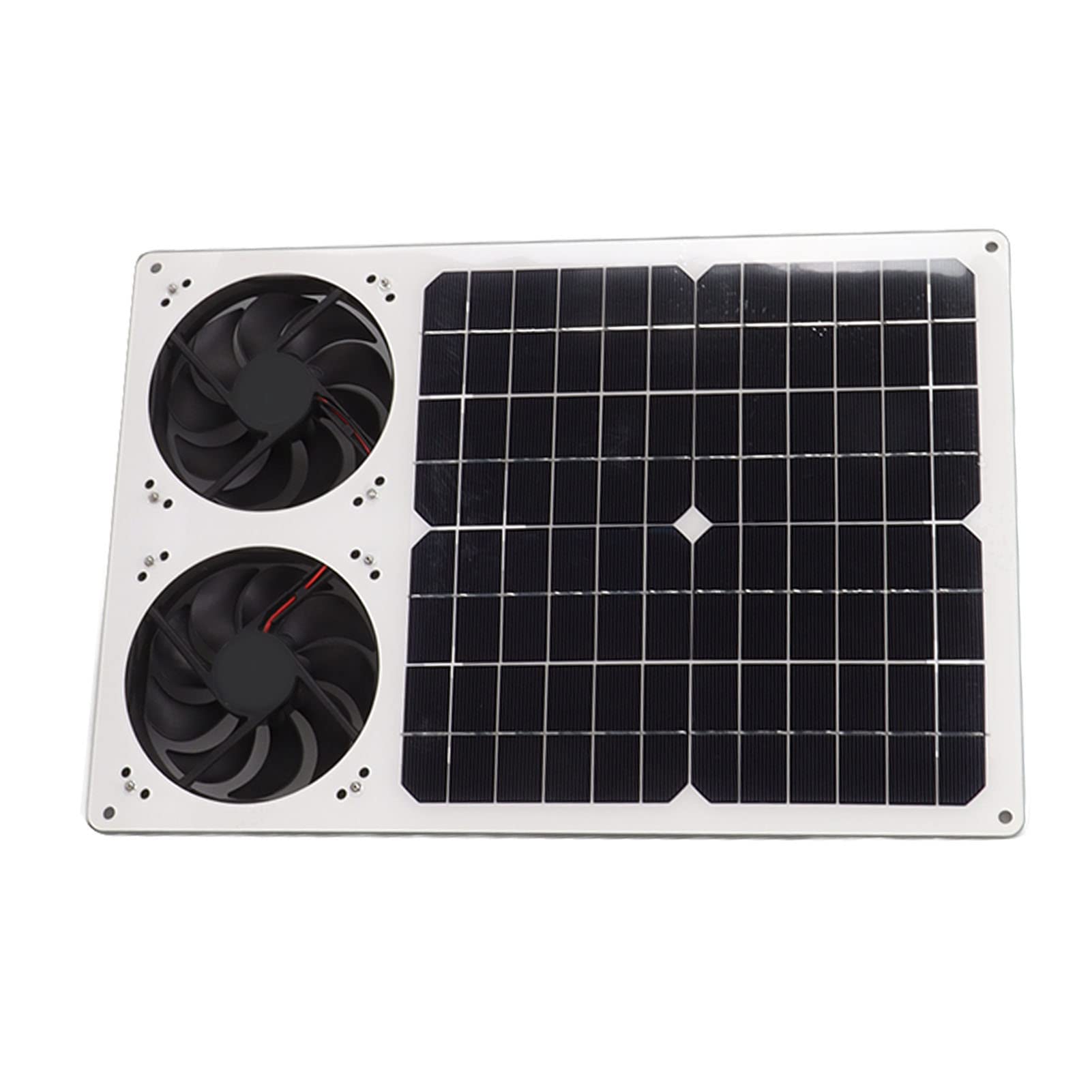Kit Doppia Ventola Ad Energia Solare Ventilazione Ad Alta Efficienza per Capannoni Serre Pollai Ventilatori di Scarico da 40 W 6"