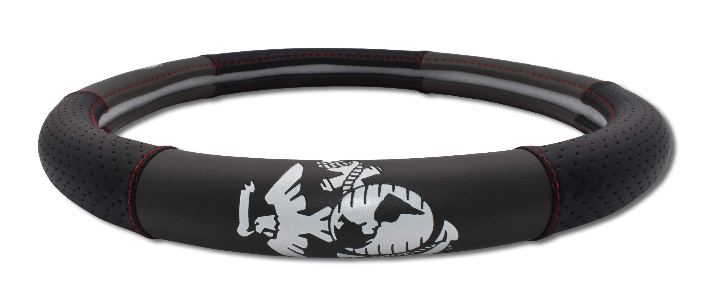 Elektroplate US Marines Premium Steering Wheel Cover - Small, Fits Most Cars