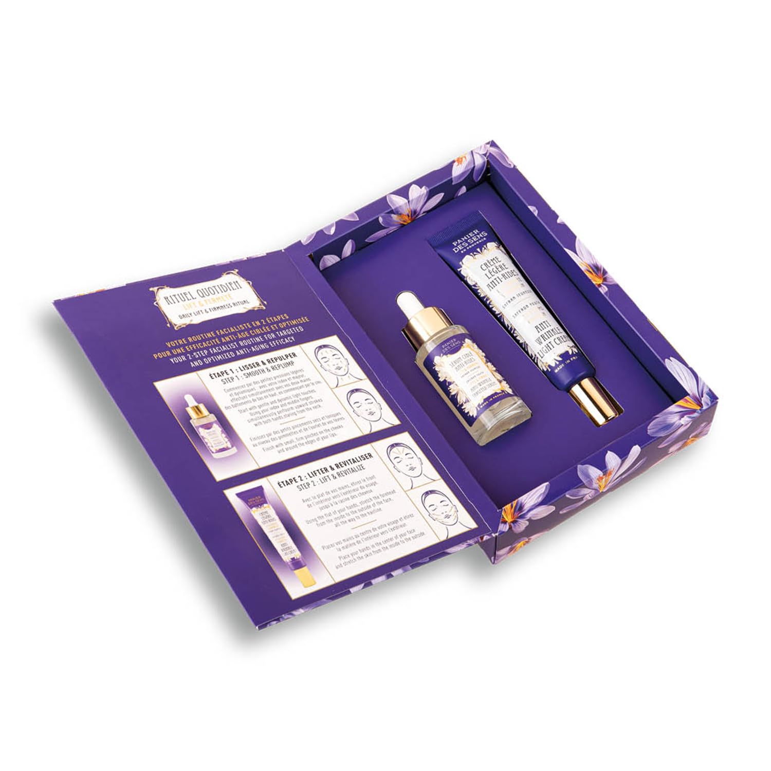 SET SAFRAN SKINCARE, GIFT, Serum for Face & Light Anti Aging Face Cream, Anti Wrinkle & Lift, Skin Care for Women - Image 2