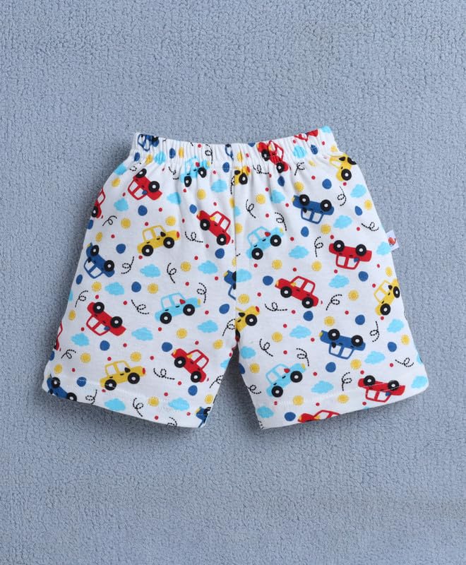 Image of BUMZEE Baby Boys Cotton Pack of 4 Above Knee Length Shorts