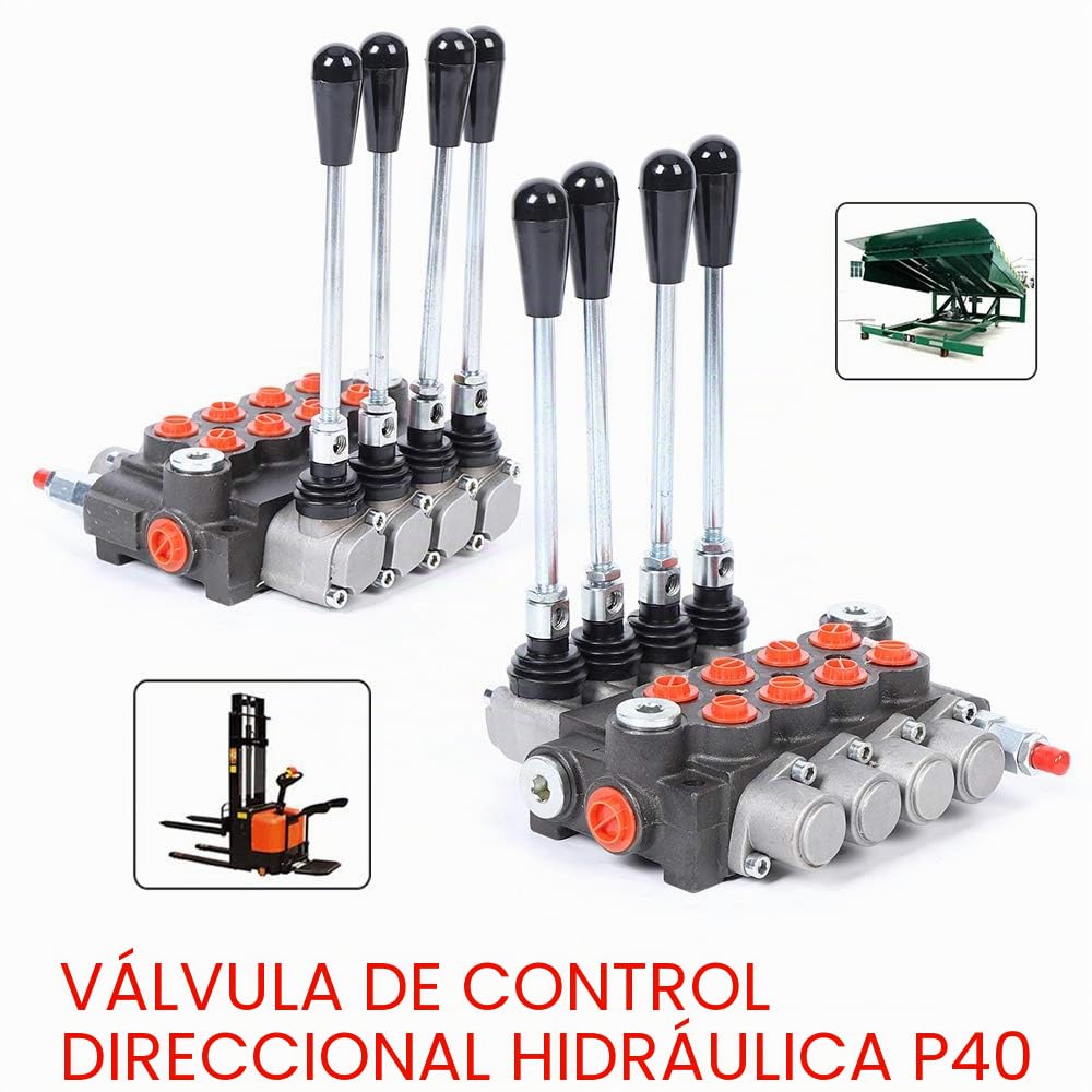 Válvula direccional hidráulica, válvula hidráulica de palanca manual, dispositivo de control 60L/min/13 gpm 3600 PSI -20 ~ 80 ℃ válvulas hidráulicas y controles para tractores, tanques de carga