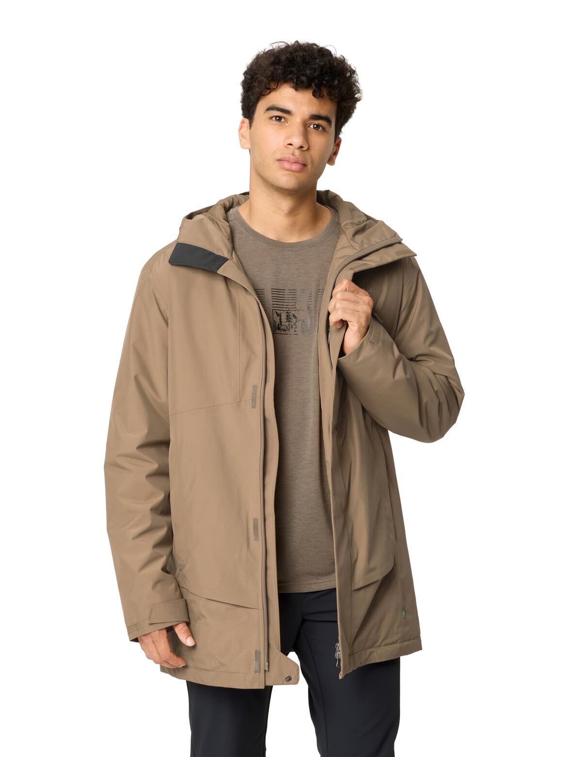 VAUDE Rosemoor Parka acolchada de invierno para hombre, impermeable, cortavientos y transpirable