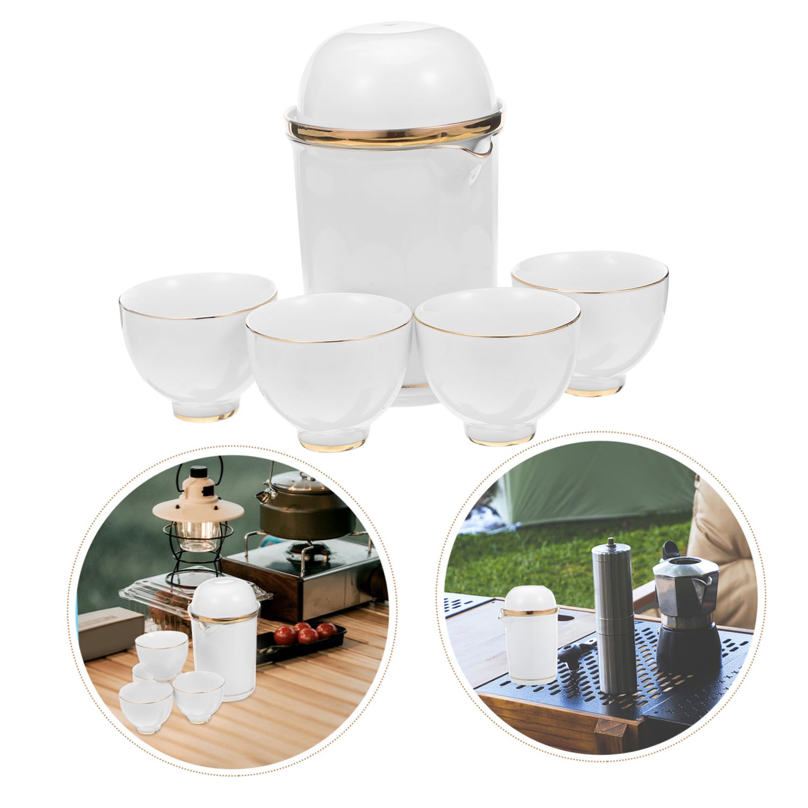 1 Zestaw Tradycyjnego Ceramicznego Czajnika I Filiżanek Przenośny Chiński Do Herbaty Kung Fu Z Torbą Na Podróże Pikniki Akcesoria Do Ceremonii Herbacianych W Biurze