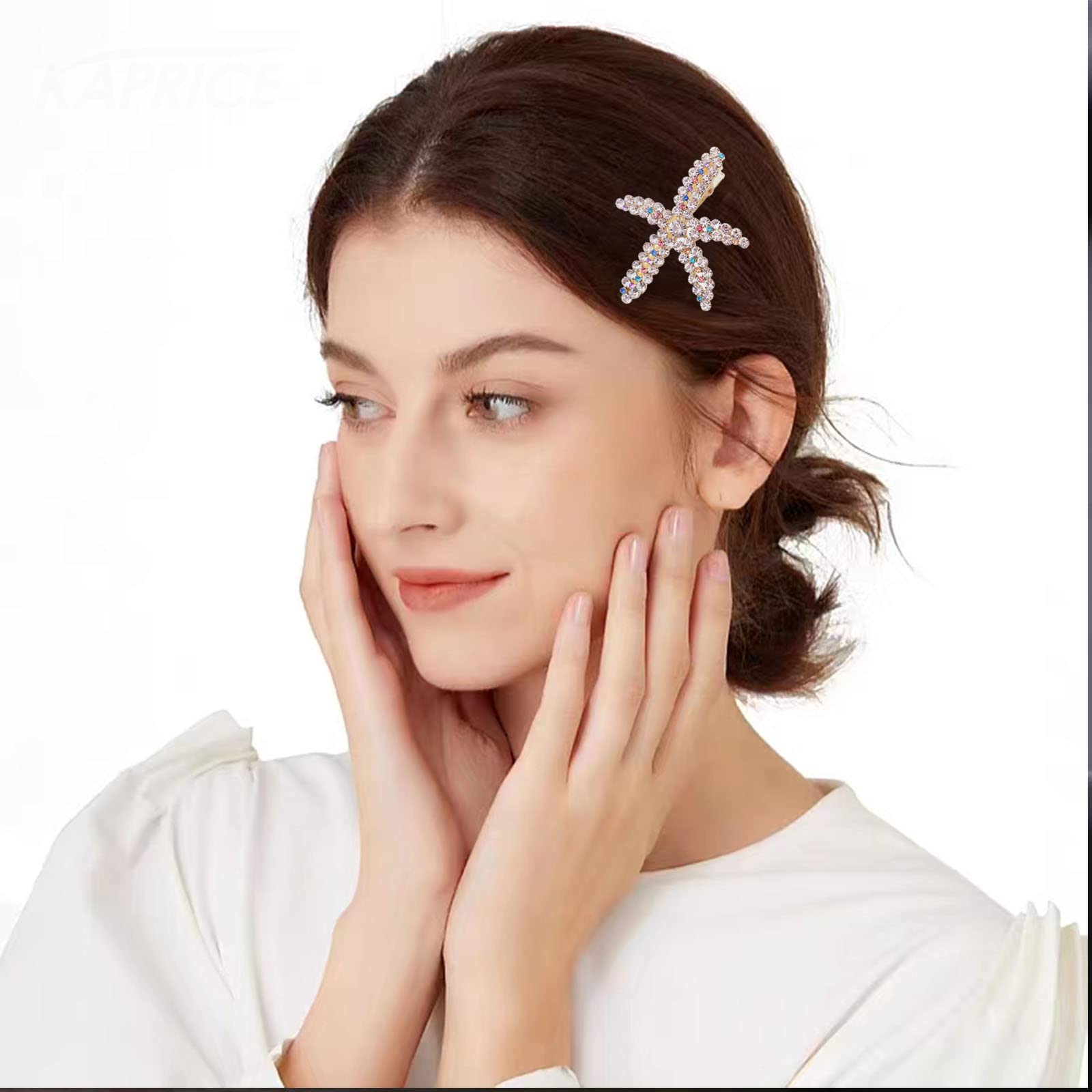Amazon.com : 8 Pcs Starfish Hair Clip Seashell Hair Clips  display picture 1