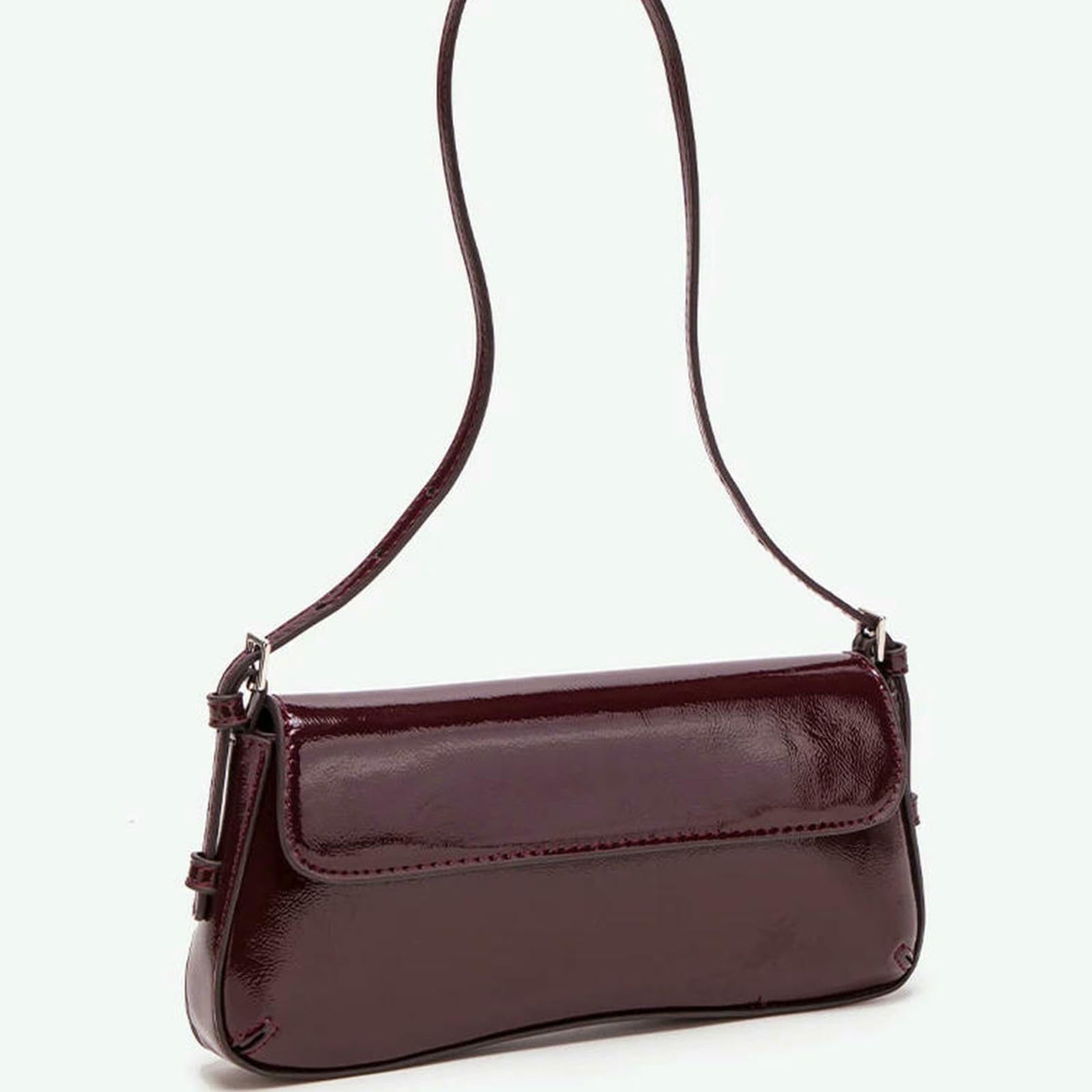 Borsa Donna A Spalla delle Donne Ascelle Brevetto per Le Donne-s2116-winered