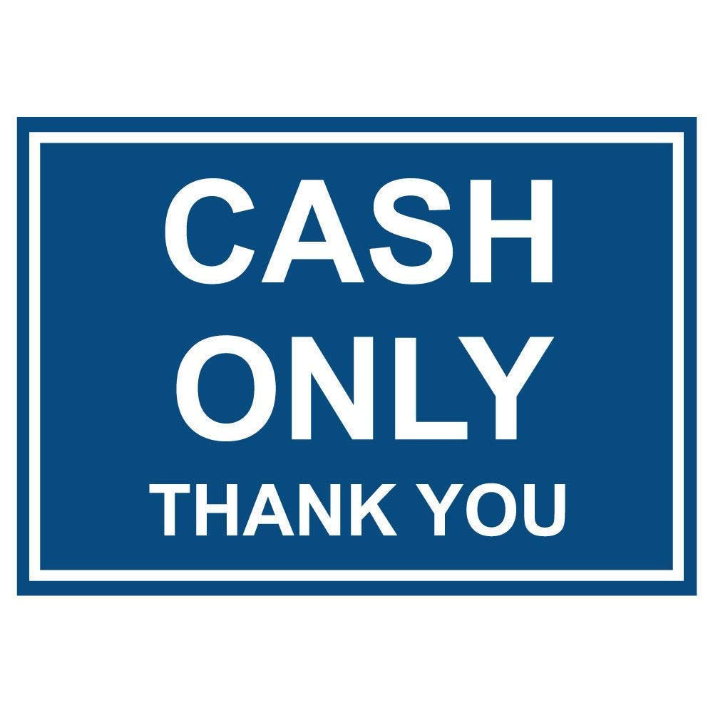 Bonoff Cash Only Signs Warning Traffic Road Street Caution Sign Safety Sign Indoor Or Outdoor Signs For Home Office Work 8X12 Inches
