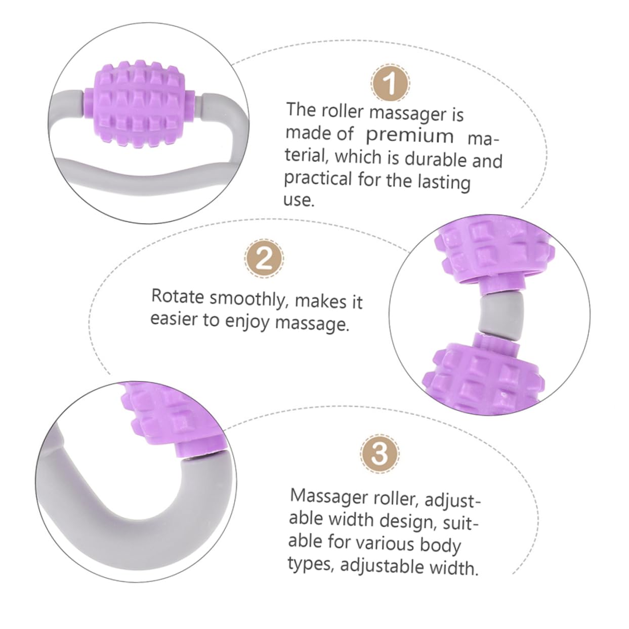 PLAFOPE Rodillos de Masaje Portátil para Antebrazo 2 Piezas, Masajeador Muscular Abs, Alivio de Tensión y Contracturas, Herramienta Ligera para Fisioterapia y Ejercicio en Casa
