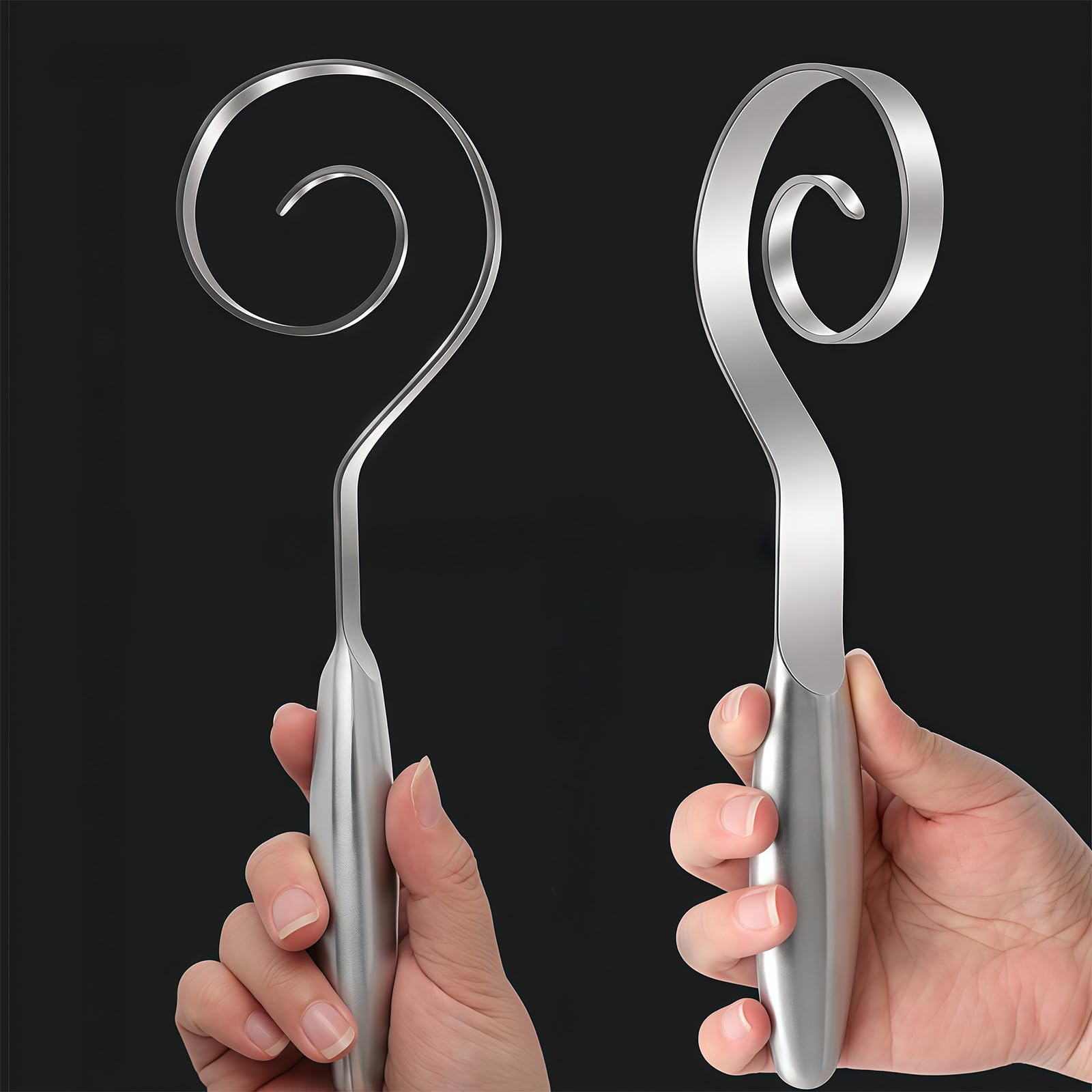 COOLHOOD Batidora de masa de acero inoxidable, apta para lavavajillas, con mango ergonómico, herramienta de cocina para mezclar pasteles