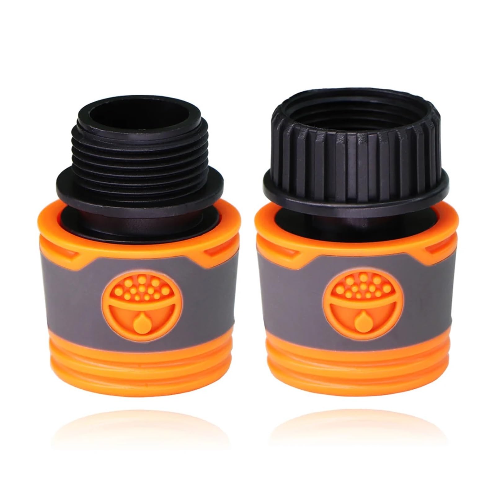 Conector rápido de manguera, adaptador de acoplamiento de goma de plástico, acoplador de sistema de riego, válvula de cierre, 1/4, 3/8 '', 1/2'', 3/4''(Mx1pcs)