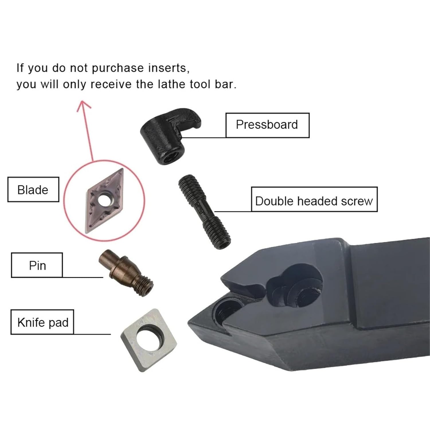 clamp Type External Turning MDPNN 1616/2020/3225P15 CNC Lathe External Turning Tools Holder DNMG1104 Insert(DNMG110408-TM Steel)
