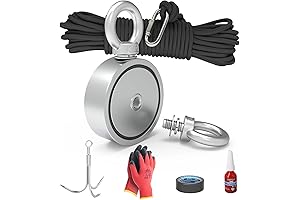 Magnet Fishing Kit with 100FT Double Sided Magnet & 760 Lbs Power