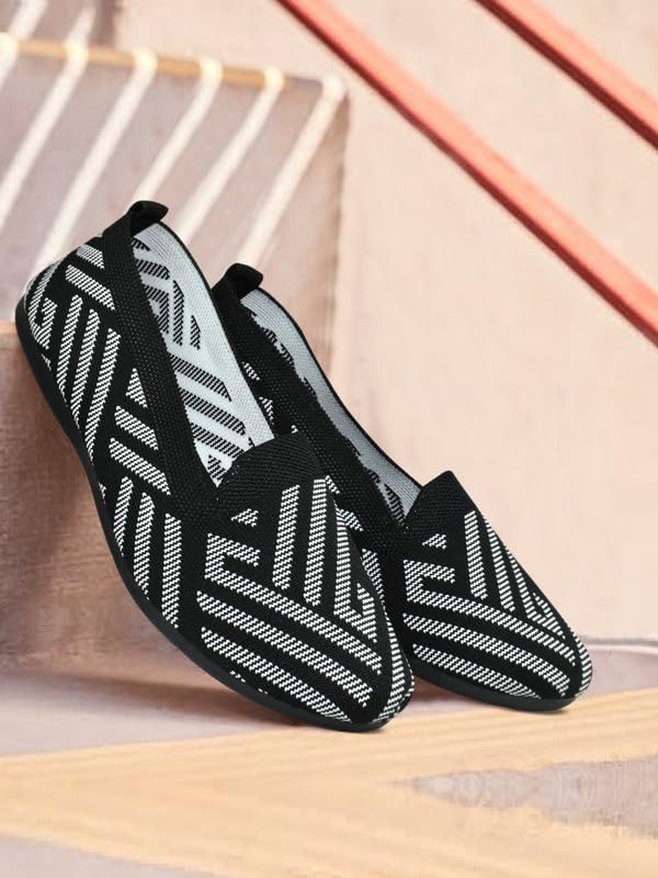 Image of AJANTA Women's Sneakers | Belly Shoes for Women | Slip-On Walking Shoes | Lightweight Casual Knit Loafers | Comfortable Daily Wear Footwear for Girls | Travel, Office & Outdoor Use