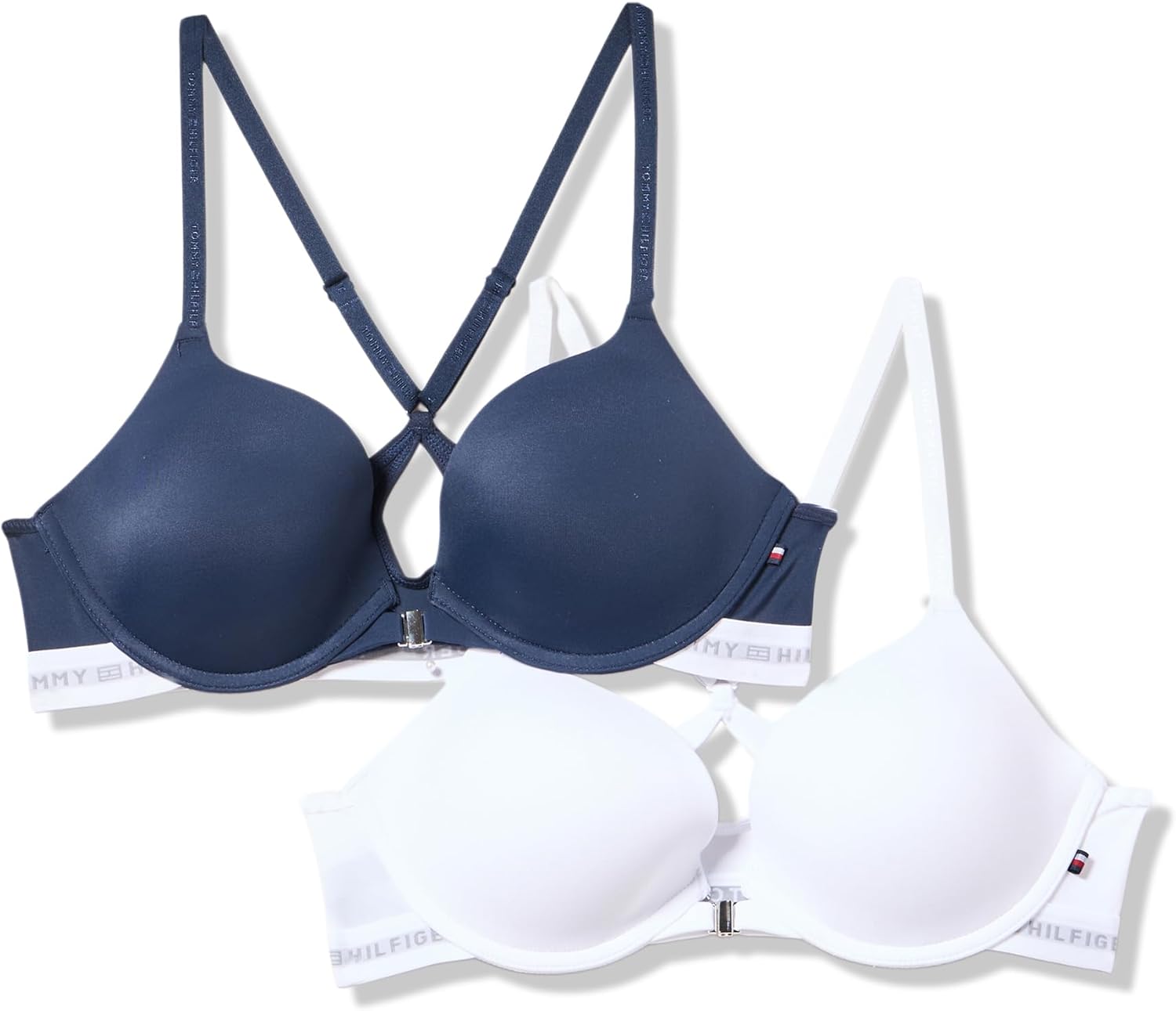 Tommy Hilfiger Womens Micro Racerback Push-up Bra 2-Pack