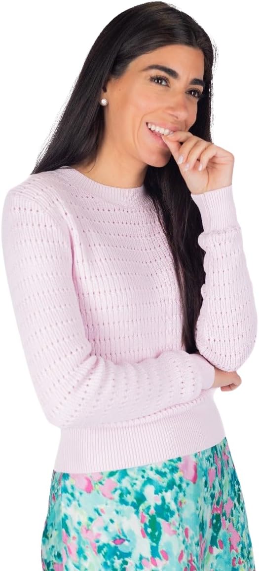 Paige Top – Elegant Women’s Long Sleeve Knit Top, Boat Neck, Relaxed Fit & Medium Stretch (Light Lavender)