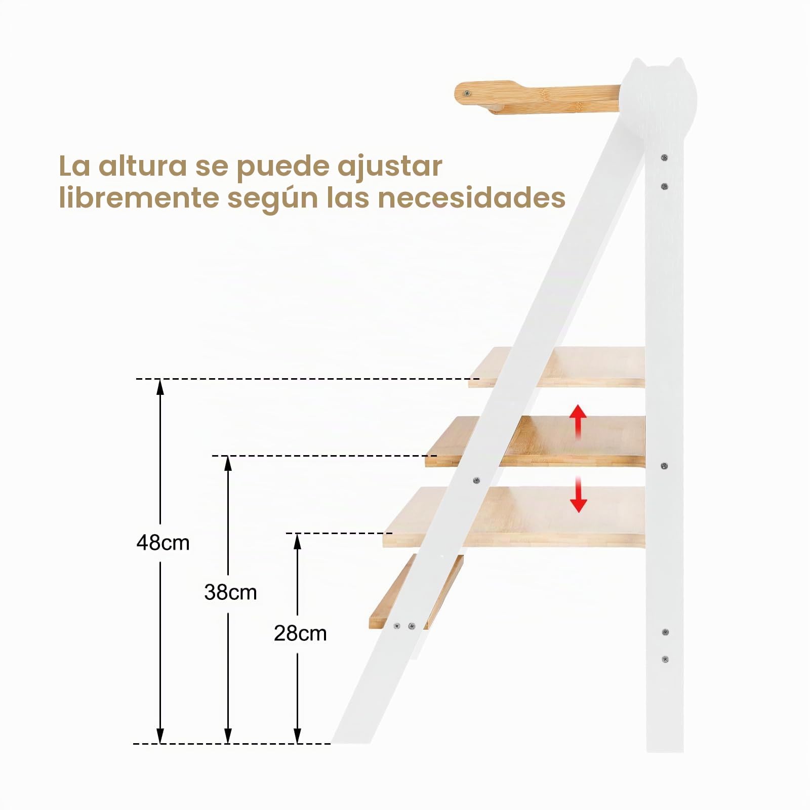 Torre Montessoriana de aprendizaje, plegable multiusos, torre de aprendizaje a partir de 1 año, caminata, escalera para niños, 88 x 45 x 45 cm, color blanco