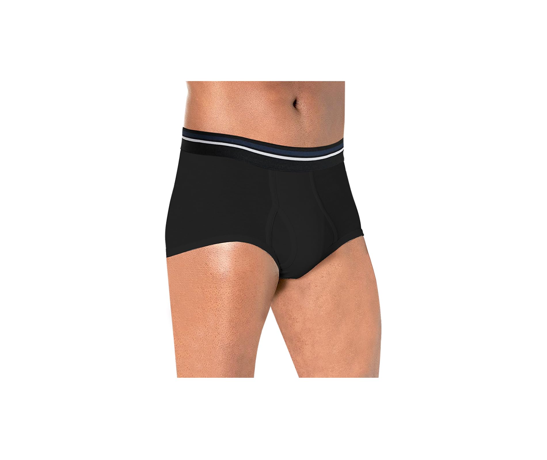 kifaaru Men's High Waist Solid Regular Fit Cotton Full Underwear with Outer Elastic Combo Pack for Daily Use (Assorted Colours)-picture-21